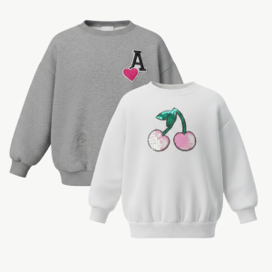 Girls (2-7y) Crewneck Pullover with Badge