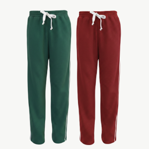 Boys (7-12y) brushed fleece track pants with piping detail