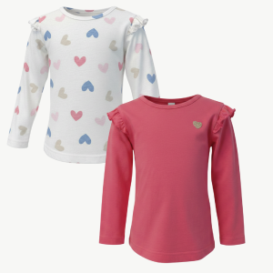 Girls (2-7y) long sleeve frill T shirt