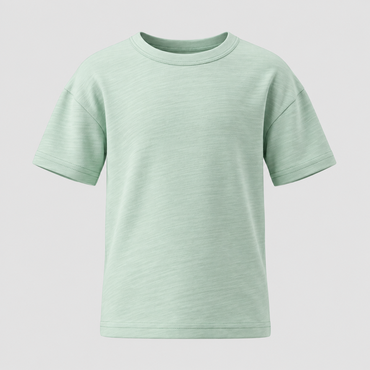 Girls Mint Tee & Pink Animal Print Cycle Shorts Set - Image 2